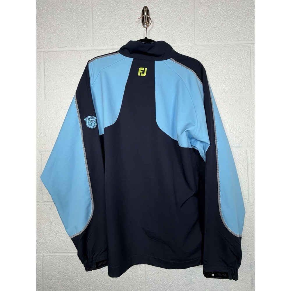 FootJoy FJ 1/2 Zip Pullover Jacket Blue Athletic Golf Windbreaker Large - Picture 2 of 11